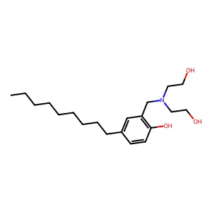 alpha-(Bis(2-hydroxyethyl)amino)-4-nonyl-o-cresol structure