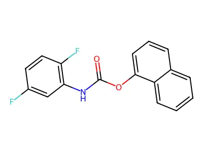 1-Naphthyl 2,5-difluorophenylcarbamate structure