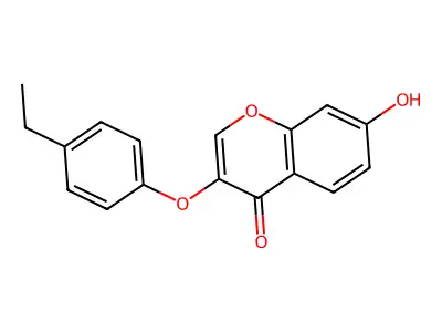 3-(4-ethylphenoxy)-7-hydroxy-4H-chromen-4-one structure