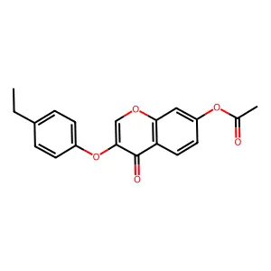 [3-(4-Ethylphenoxy)-4-oxochromen-7-yl] acetate structure