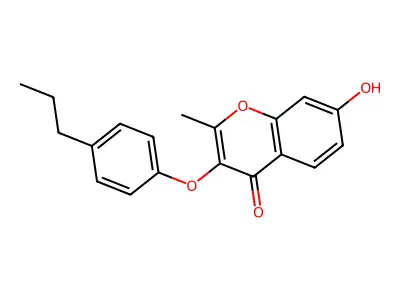 7-Hydroxy-2-methyl-3-(4-propyl-phenoxy)-chromen-4-one structure