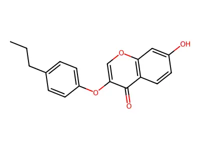 7-Hydroxy-3-(4-propyl-phenoxy)-chromen-4-one structure