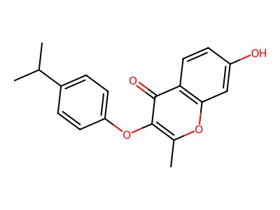 7-Hydroxy-3-(4-isopropyl-phenoxy)-2-methyl-chromen-4-one structure
