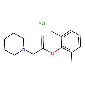 1-Piperidineacetic acid, 2,6-xylyl ester, hydrochloride structure