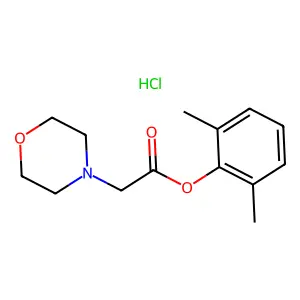 4-Morpholineacetic acid, 2,6-xylyl ester, hydrochloride structure