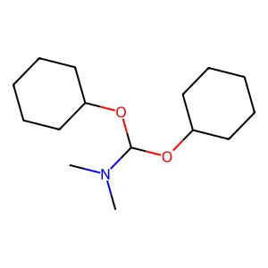 1,1-Bis(cyclohexyloxy)-N,N-dimethylmethanamine structure