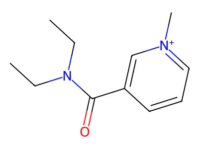 3-(Diethylcarbamoyl)-1-methylpyridinium structure