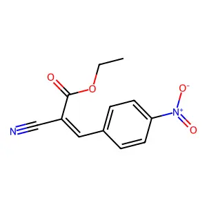 Ethyl alpha-cyano-4-nitrocinnamate structure
