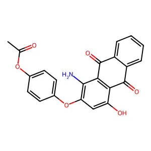 p-((1-Amino-4-hydroxy-9,10-dioxo-9,10-dihydro-2-anthryl)oxy)phenylacetate structure