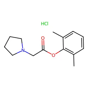 Pyrrolidineacetic acid, 2,6-xylyl ester, hydrochloride structure