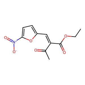 Ethyl 2-[(5-nitrofuran-2-yl)methylidene]-3-oxobutanoate structure