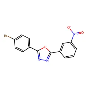 2-(4-Bromophenyl)-5-(3-nitrophenyl)-1,3,4-oxadiazole structure