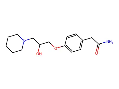 2-{4-[2-Hydroxy-3-(piperidin-1-yl)propoxy]phenyl}acetamide structure