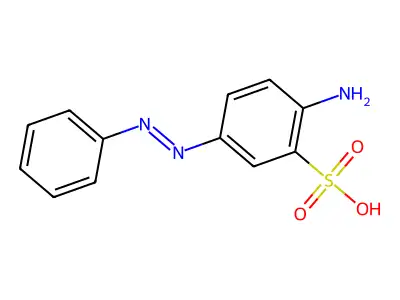 Benzenesulfonic acid, 2-amino-5-(2-phenyldiazenyl)- structure