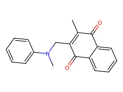 1,4-Naphthalenedione, 2-methyl-3-[(methylphenylamino)methyl]- structure