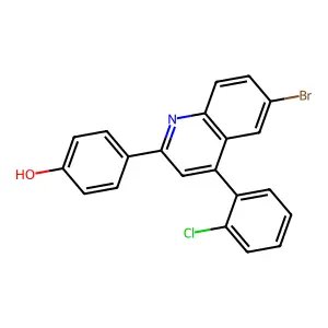 4-(6-Bromo-4-(2-chlorophenyl)quinolin-2-yl)phenol structure
