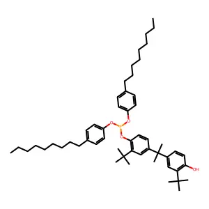 4,4'-Isopropylidenebis(2-tert-butylphenol) bis(4-nonylphenyl) phosphite structure