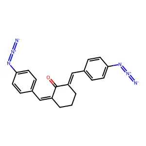 Cyclohexanone, 2,6-bis[(4-azidophenyl)methylene]- structure