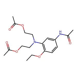 Acetamide, N-[3-[bis[2-(acetyloxy)ethyl]amino]-4-ethoxyphenyl]- structure