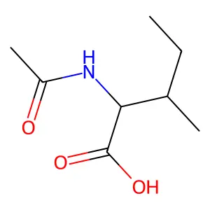 (2S,3R)-2-acetamido-3-methylpentanoic acid structure
