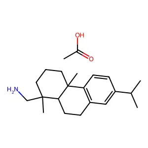 Dehydroabietylamine acetate structure