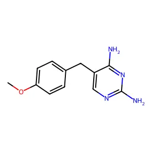 2,4-Pyrimidinediamine, 5-((4-methoxyphenyl)methyl)- structure