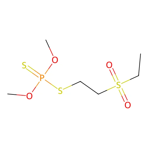 Phosphorodithioic acid, S-(2-(ethylsulfonyl)ethyl) O,O-dimethyl ester structure