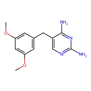 2,4-Pyrimidinediamine, 5-((3,5-dimethoxyphenyl)methyl)- structure
