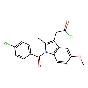 1-(4-Chlorobenzoyl)-5-methoxy-2-methyl-1H-indole-3-acetyl chloride structure