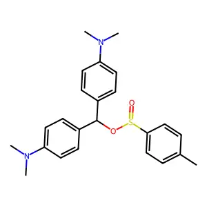Benzenesulfinic acid, 4-methyl-, bis[4-(dimethylamino)phenyl]methyl ester structure