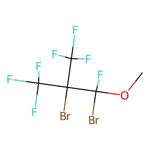 Ether, methyl 1,2-dibromoheptafluoroisobutyl structure