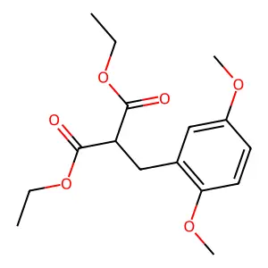 Diethyl 2,5-dimethoxybenzylmalonate structure