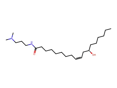 (12R)-N-[3-(Dimethylamino)propyl]-12-hydroxyoctadec-9-enamide structure