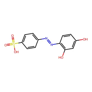 4-[2-(2,4-Dihydroxyphenyl)diazenyl]benzenesulfonic acid structure