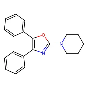 Oxazole, 4,5-diphenyl-2-piperidino- structure