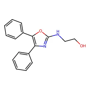 Oxazole, 4,5-diphenyl-2-((2-hydroxyethyl)amino)- structure