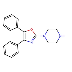 Oxazole, 4,5-diphenyl-2-(4-methyl-1-piperazinyl)- structure