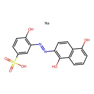 3-((1,5-Dihydroxy-2-naphthyl)azo)-4-hydroxybenzenesulphonic acid structure