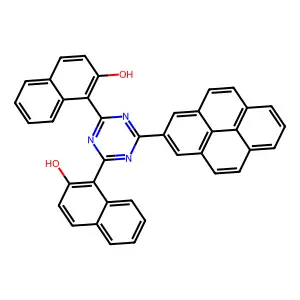 2-Naphthalenol, 1,1'-[6-(2-pyrenyl)-1,3,5-triazine-2,4-diyl]bis- structure