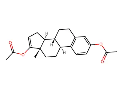 Estra-1,3,5(10),16-tetraene-3,17-diol diacetate structure
