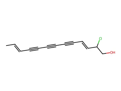 2-Chlorotrideca-3,11-dien-5,7,9-triyn-1-ol structure