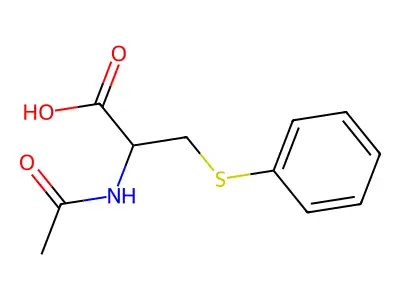 2-Acetamido-3-phenylsulfanylpropanoic acid structure