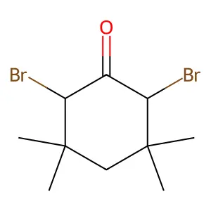 2,6-Dibromo-3,3,5,5-tetramethylcyclohexan-1-one structure