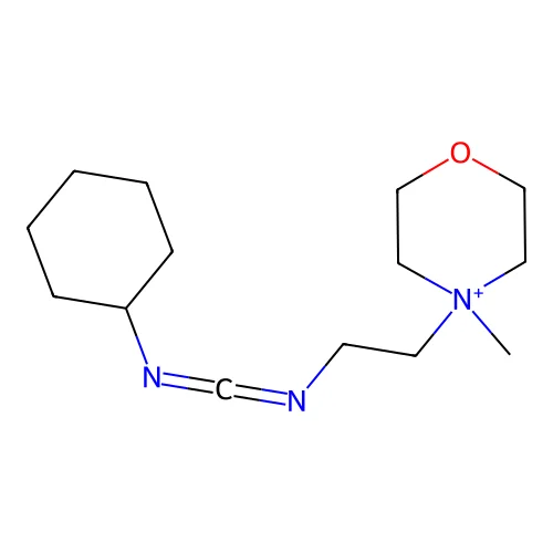 Morpholinium, 4-(2-((cyclohexylcarbonimidoyl)amino)ethyl)-4-methyl- structure