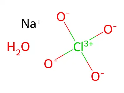 Sodium perchlorate monohydrate structure
