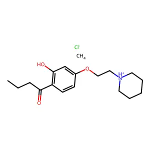 Butyrophenone, 2'-hydroxy-4'-(2-piperidinoethoxy)-, hydrochloride structure