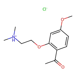 Acetophenone, 2'-(2-(dimethylamino)ethoxy)-4'-methoxy-, hydrochloride structure