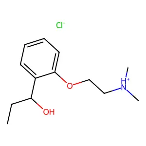 Benzyl alcohol, 2-(2-(dimethylamino)ethoxy)-alpha-ethyl-, hydrochloride structure