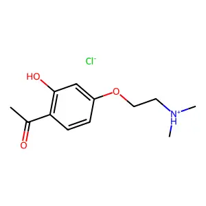 Acetophenone, 4'-(2-(dimethylamino)ethoxy)-2'-hydroxy-, hydrochloride structure