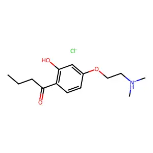 Butyrophenone, 4'-(2-(dimethylamino)ethoxy)-2'-hydroxy-, hydrochloride structure